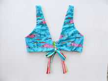 32D/DD-34D LARGE- Reversible Front Tie Bikini Top
