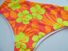 SMALL - High Waisted Tropical Brazilian Bikini Bottoms