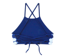 ONE SIZE- High Neck Reversible Shibori Bikini Top