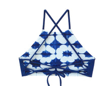 ONE SIZE- High Neck Reversible Shibori Bikini Top