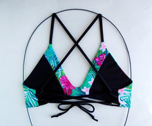 SMALL - Tropical Color Block Bikini Top