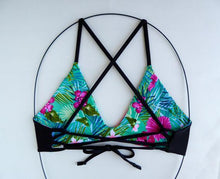 SMALL - Tropical Color Block Bikini Top