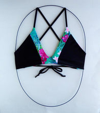 SMALL - Tropical Color Block Bikini Top